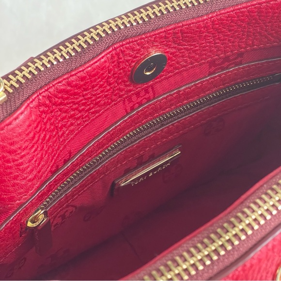 Tory Birch Robinson Pebbled Mini Square Tote - Picture 8 of 14